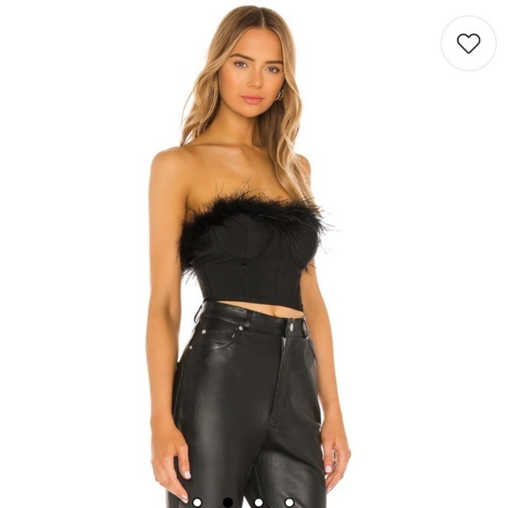 Revolve Superdown Ramona‎ Bustier Top in Black XL